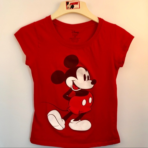 Disney | Shirts & Tops | Red Shirt Disney Mickey Mouse Red T Shirt Size ...
